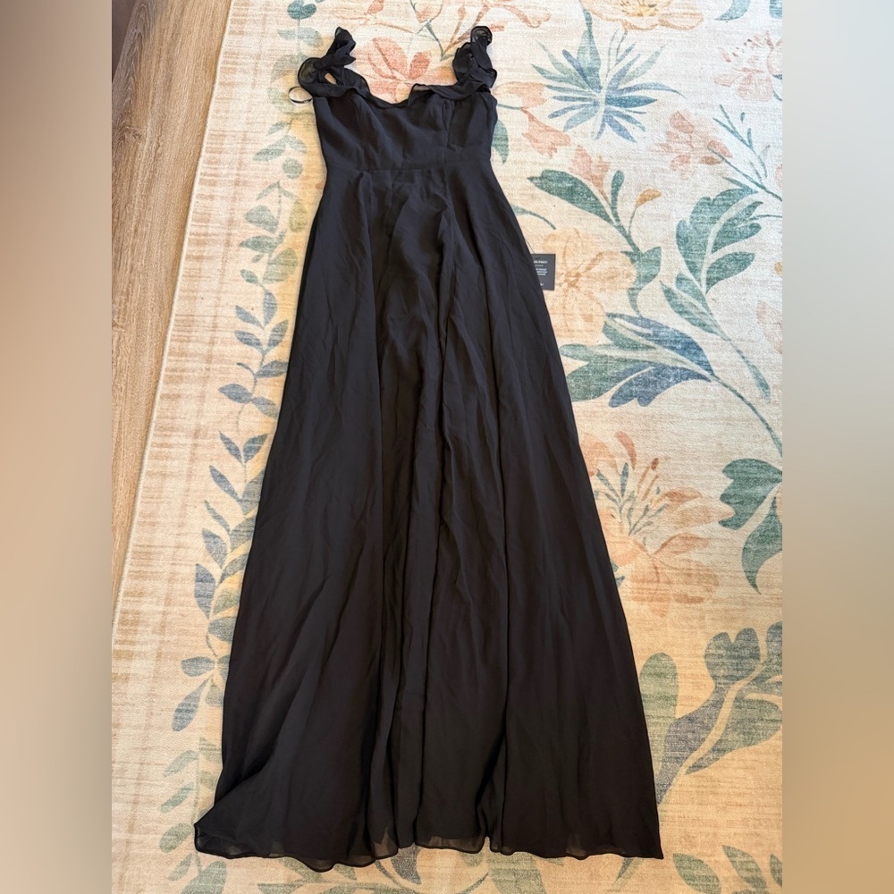 Lulus Dreamy Admiration Black Ruffled Maxi Dress - Picture 3 of 4